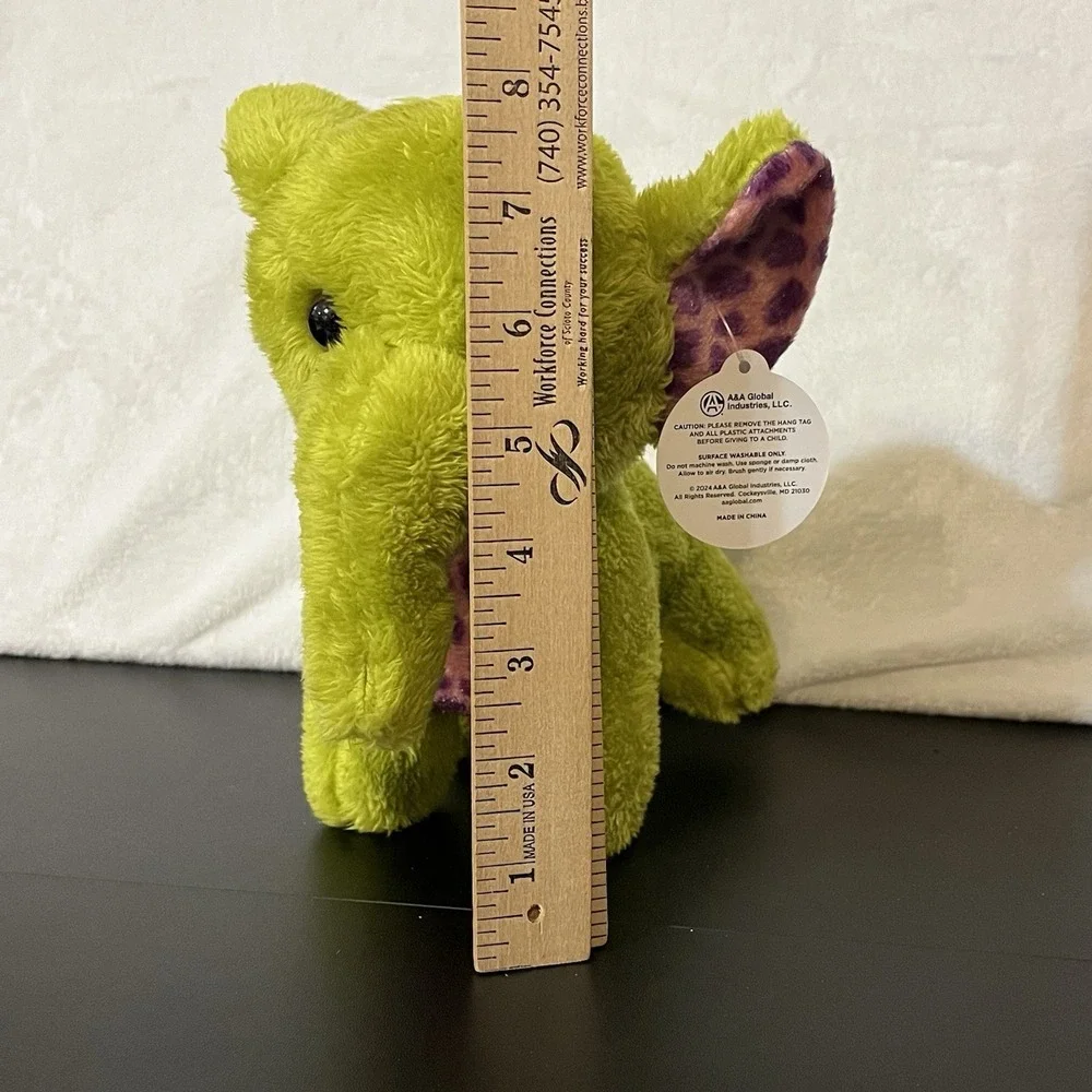 A&A Global 2024 Boho Green Elephant Plush 8